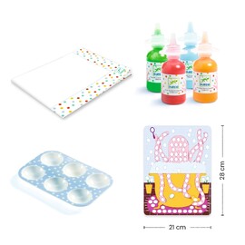 Djeco Finger Painting - Dots & Fish Art Activity