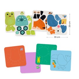 Djeco Felt Boards - Soft Animals Collage Activity