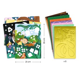 Djeco Foam Collage - Sparkling Parties Activity