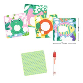 Djeco Magic Colouring Peekaboo! Garden Baby Animals