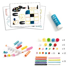 Djeco Creative Activity Kit - 6 Big Buddies & Dogs