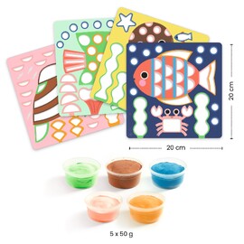 Djeco Air-dry Clay Colouring - Underwater Scenes