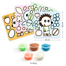 Djeco Air-dry Clay Colouring - Garden Friends