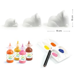 Djeco 3D Finger Painting - Trio of Cats