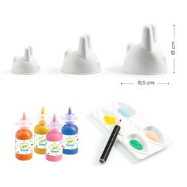 Djeco 3D Finger Painting - Bunny Trio