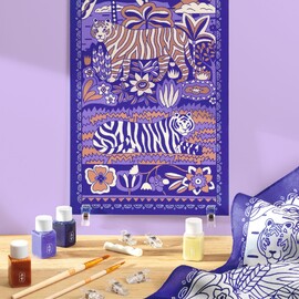 Djeco Atelier 10 - Tiger Silk Scarf Painting Kit