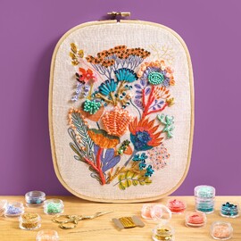 Djeco Atelier 58 - Floral Beadwork Embroidery Kit