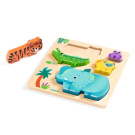 Djeco WoodyWild Wooden Animal Puzzle