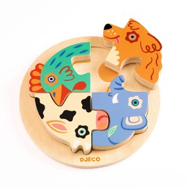 Djeco Rondo Coco Wooden Puzzle for Toddlers