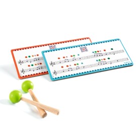 Djeco Red Metal Tongue Drum with 8 Notes