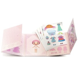 Djeco JUN26 REVAMP Miss Lilypink Tinyly Removable Stickers Set CDU