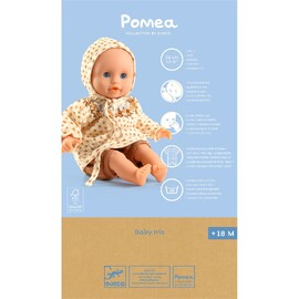 Djeco 32cm Machine Washable Baby Iris Soft Baby Pomea Doll