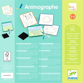Djeco Animographe Animal Tracing & Drawing Eduludo Game