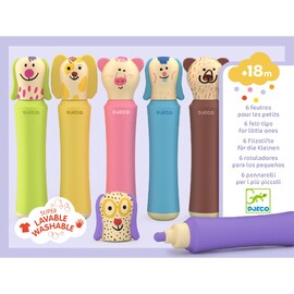Djeco 6 Felt Pens for Little Ones