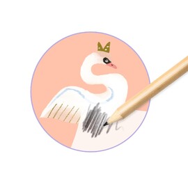 Djeco Little Ballet Dancers Rub-On Transfer Activity Set