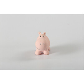 Tikiri Hippo Rubber Teether Rattle & Bath Toy in Retail Box