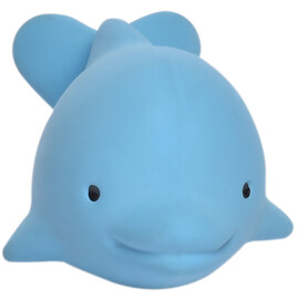 Tikiri Dolphin  Rubber Teether Rattle & Bath Toy in Retail Box