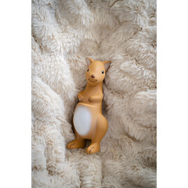 Tikiri Kangaroo Rubber Teether Rattle & Bath Toy in Retail Box