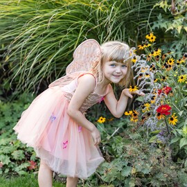 Great Pretenders Butterfly Bliss Dress – Peach, Size 3–4