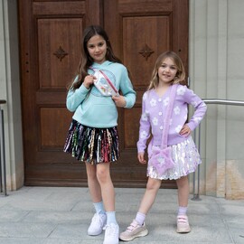 Great Pretenders White Sequins Skirt, Size 4-6