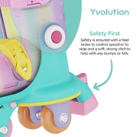 Yvolution Twista Skates (Size 7-11) Rainbow