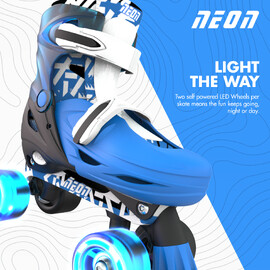 Yvolution Neon Combo Skates (Size 12-2) Blue