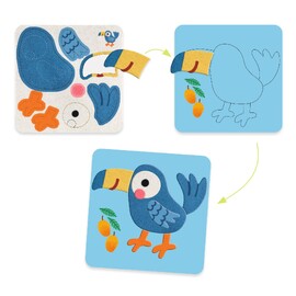 Djeco Felt Boards - Soft Animals Collage Activity