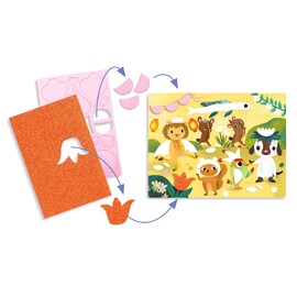 Djeco Foam Collage - Sparkling Parties Activity