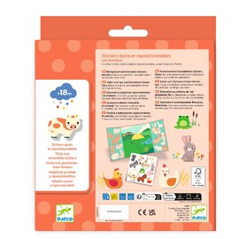 Djeco Repositionable Stickers - Farm Animals