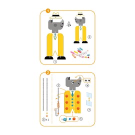 Djeco Creative Activity Kit - 6 Savanna Animals