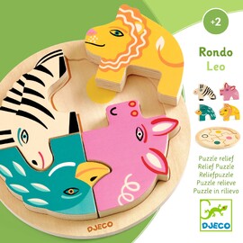 Djeco Rondo Leo Wooden Puzzle for Toddlers