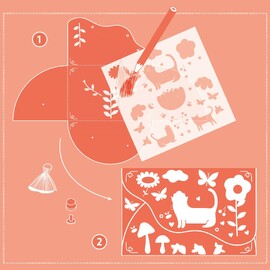 Djeco Do It Yourself Joyful Friends Pouch Craft Kit