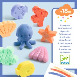 Djeco 8 Crayons Ocean Drawing Set
