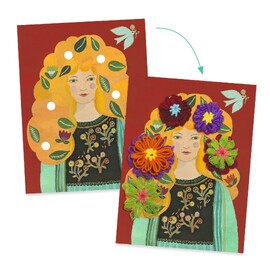 Djeco Hemisphere in Your Hair Textile Flower Craft Kit
