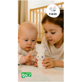 Tikiri Bunny Rubber Teether Rattle & Bath Toy (96814)