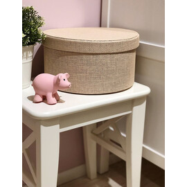 Tikiri Pig Rubber Teether Rattle & Bath Toy in Retail Box