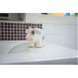Tikiri Cow Rubber Teether Rattle & Bath Toy in Retail Box