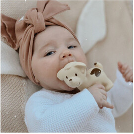 Tikiri Puppy Rubber Teether Rattle & Bath Toy in Retail Box