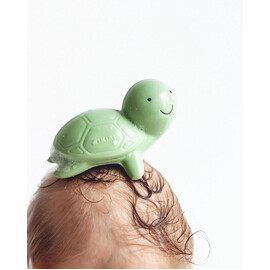 Tikiri Turtle Rubber Teether Rattle & Bath Toy in Retail Box