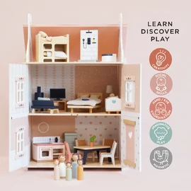 Le Toy Van OCT26 REVAMP - Roseheart Wooden Doll House (with furniture)