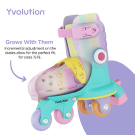 Yvolution Twista Skates (Size 7-11) Rainbow