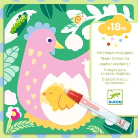 Djeco Magic Colouring Peekaboo! Garden Baby Animals