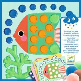 Djeco Air-dry Clay Colouring - Underwater Scenes
