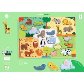 Djeco 22 Piece Animal Wooden Puzzle