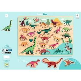 Djeco 22 Piece Dinosaur Wooden Puzzle