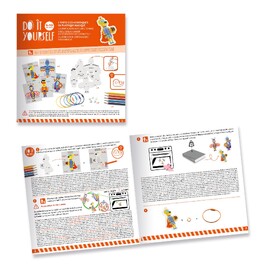 Djeco Do It Yourself Pixel Art Heroes Shrink Plastic Key Ring Craf