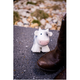 Tikiri Cow Rubber Teether Rattle & Bath Toy in Retail Box