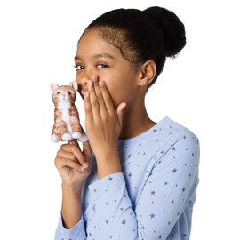 Folkmanis Orange Tabby Cat Finger Puppet