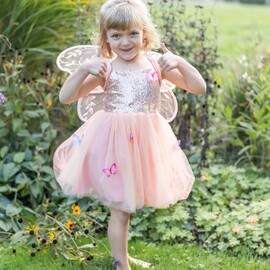 Great Pretenders Butterfly Bliss Dress – Peach, Size 3–4