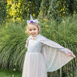 Great Pretenders Unicorn Sparkle Cape & Headband – Size 4–6